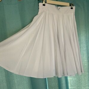 White Tea Length Skirt